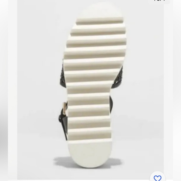 Women's Alba Platform Heels - Universal Thread Black sz 6.5 - Picture 3 of 5